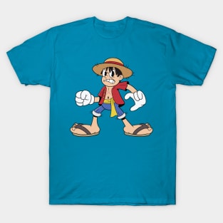 Luffy in cuphead style T-Shirt